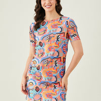 Modeve Women Multicolor A-line  Half Sleeve Dress