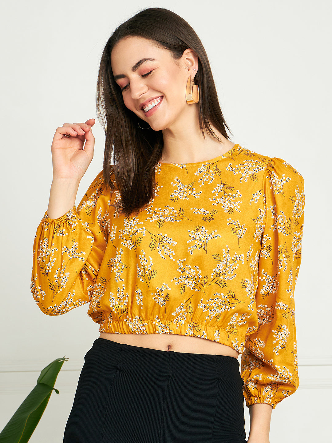 Modeve Women Floral Crop Top