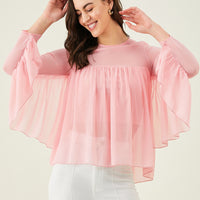 Modeve Women Pink Swing Top