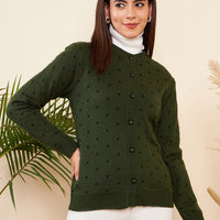 Modeve Women Casual Polkadot Sweater for Winter