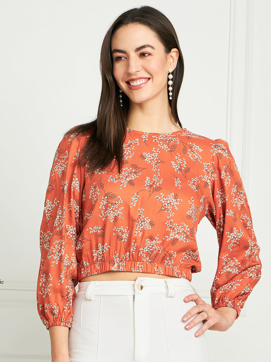 Modeve Women Floral Crop Top