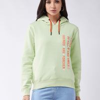 Modeve Women Printed Hooded Sweatshirt For Winter