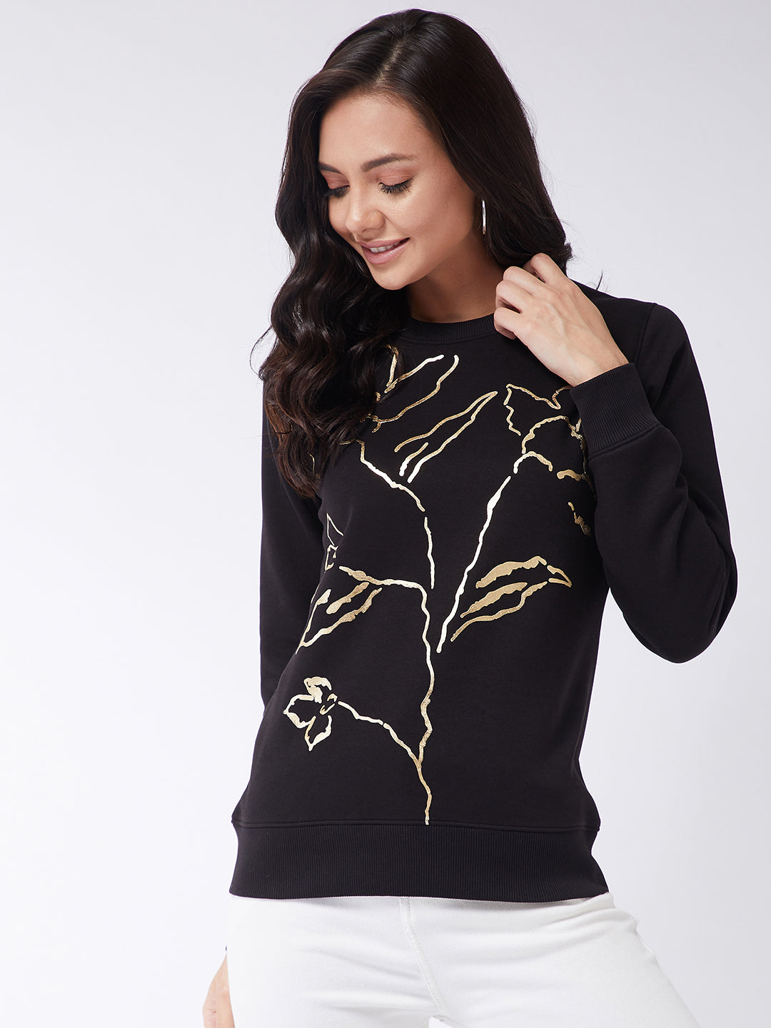 Modeve Women Floral Print Sweatshirt For Winter