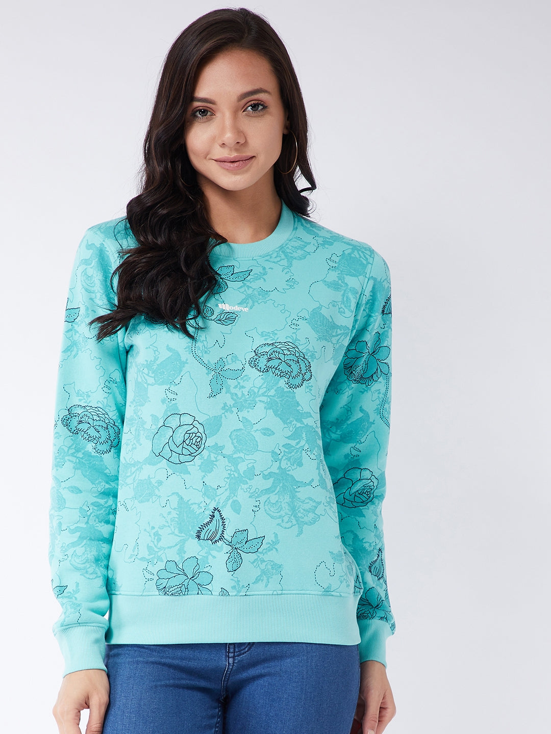 Modeve Women Printed Sweatshirt For Winter