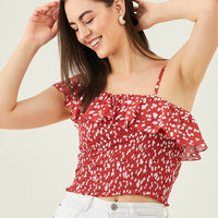 Modeve Women Printed off-Shoulder Crop Top