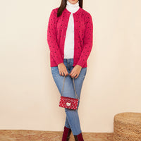 Modeve Women Casual Polkadot Sweater for Winter