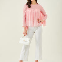 Modeve Women Pink Swing Top