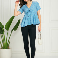 Modeve Women Blue Swing Top