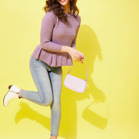 Modeve cable Knit Round Neck Casual Women Sweater