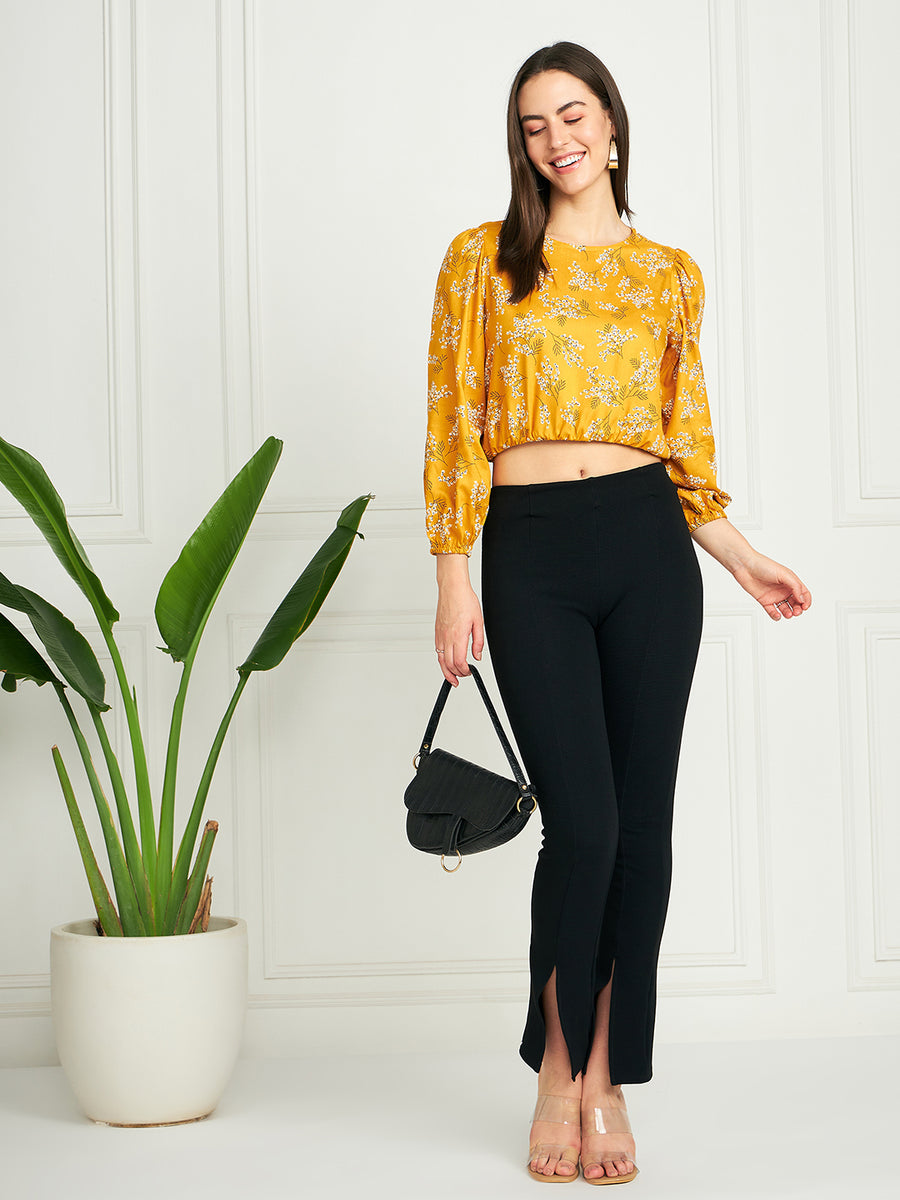 Modeve Women Floral Crop Top