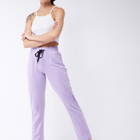 Modeve Lavender and Peach Cotton Blend Women Track Pants Combos