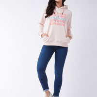 Modeve Women Printed Hooded Sweatshirt For Winter