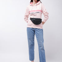 Modeve Peach Printed Hooded Sweatshirt