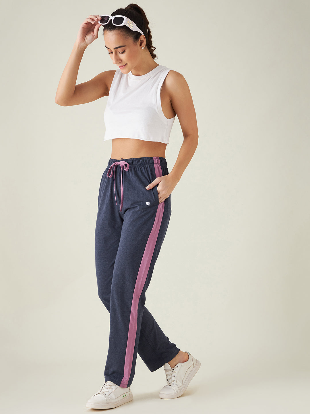 Modeve  Women Striped Track Pant