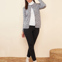 Modeve Women Casual Polkadot Sweater for Winter