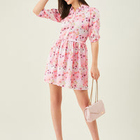 Modeve Women Pink Floral A-line Dress