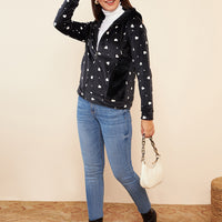 Modeve Women Printed Casual Hooded Jacket for Winter