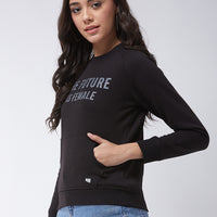 Modeve Women Printed Sweatshirt For Winter