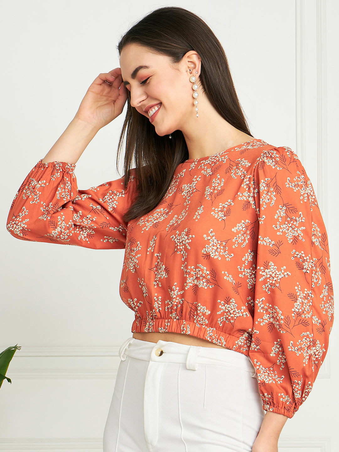 Modeve Women Floral Crop Top