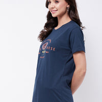 Modeve Women Round Neck Casual Printed Short T-shirts