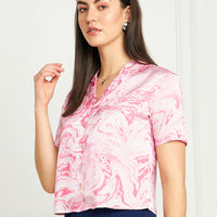 Modeve Women Pink Shirt Style Top