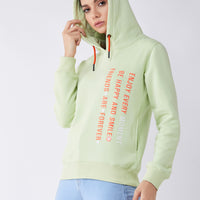 Modeve Women Printed Hooded Sweatshirt For Winter