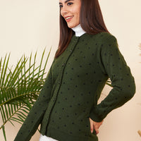 Modeve Women Casual Polkadot Sweater for Winter