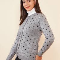 Modeve Women Casual Polkadot Sweater for Winter