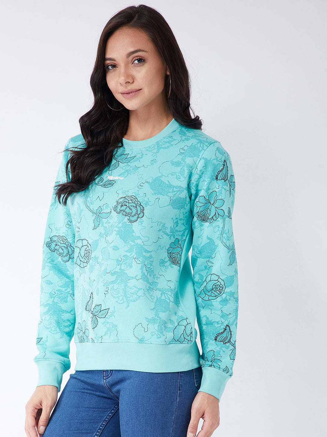 Modeve Women Printed Sweatshirt For Winter