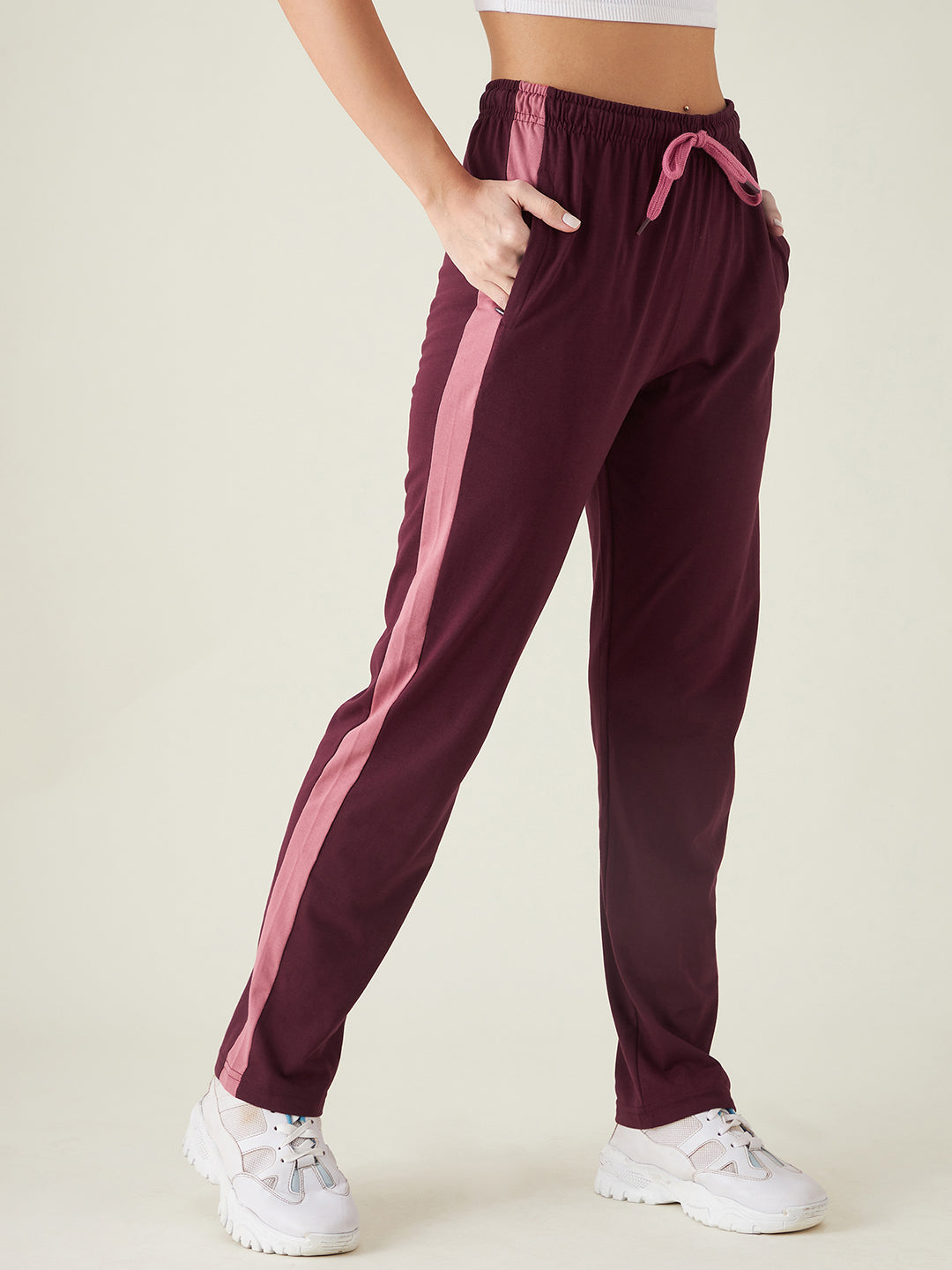 Modeve  Women Striped Track Pant