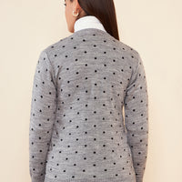 Modeve Women Casual Polkadot Sweater for Winter