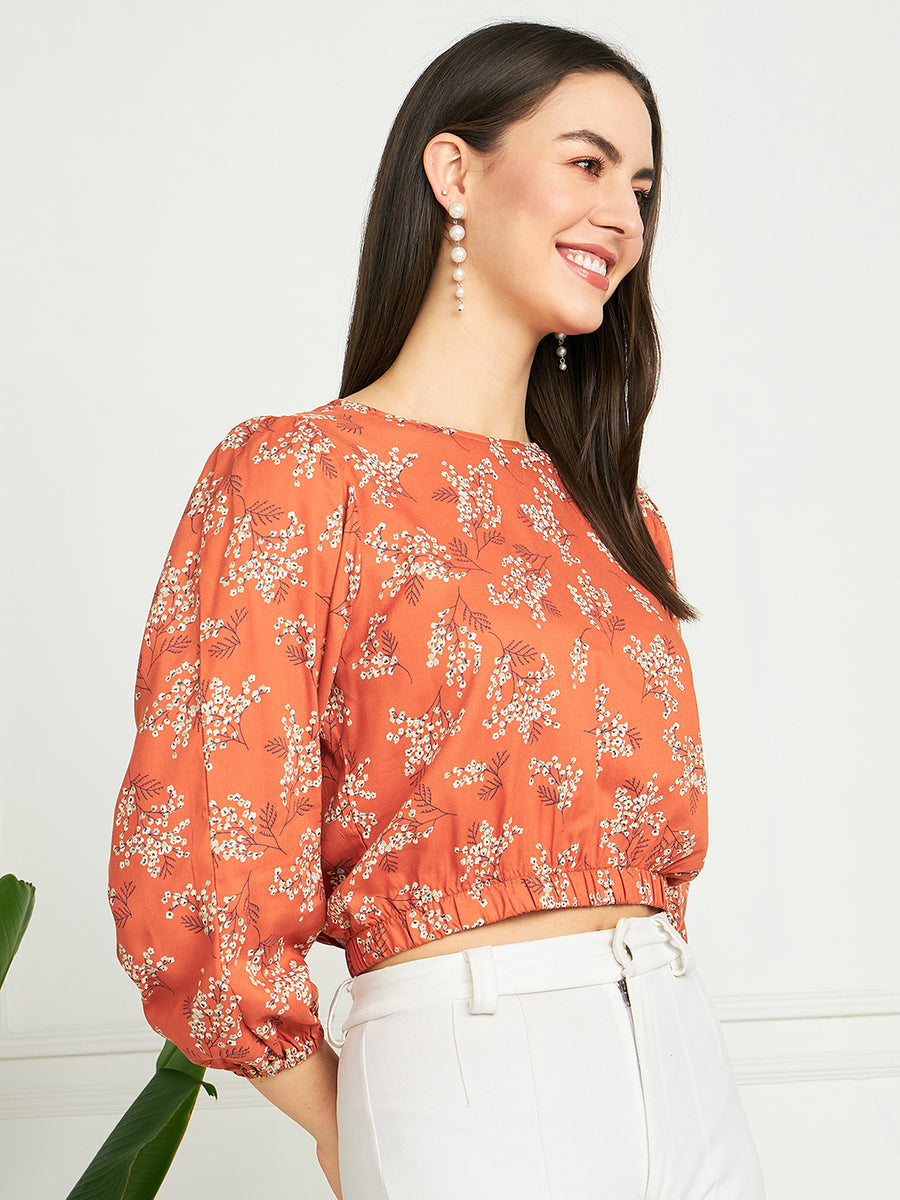 Modeve Women Floral Crop Top