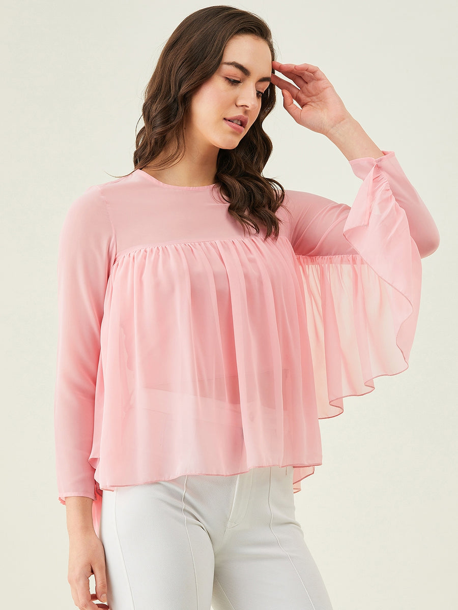 Modeve Women Pink Swing Top