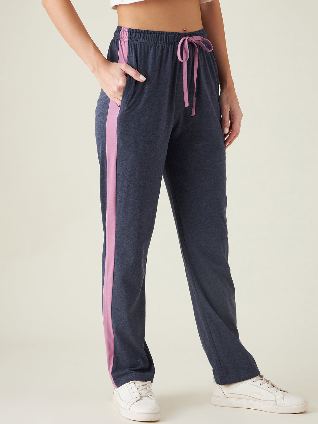 Modeve  Women Striped Track Pant