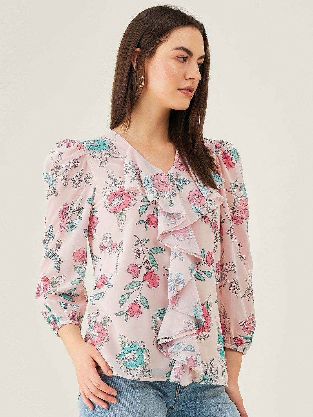 Modeve Women Fawn Floral Top