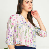 Modeve Women White Floral Top