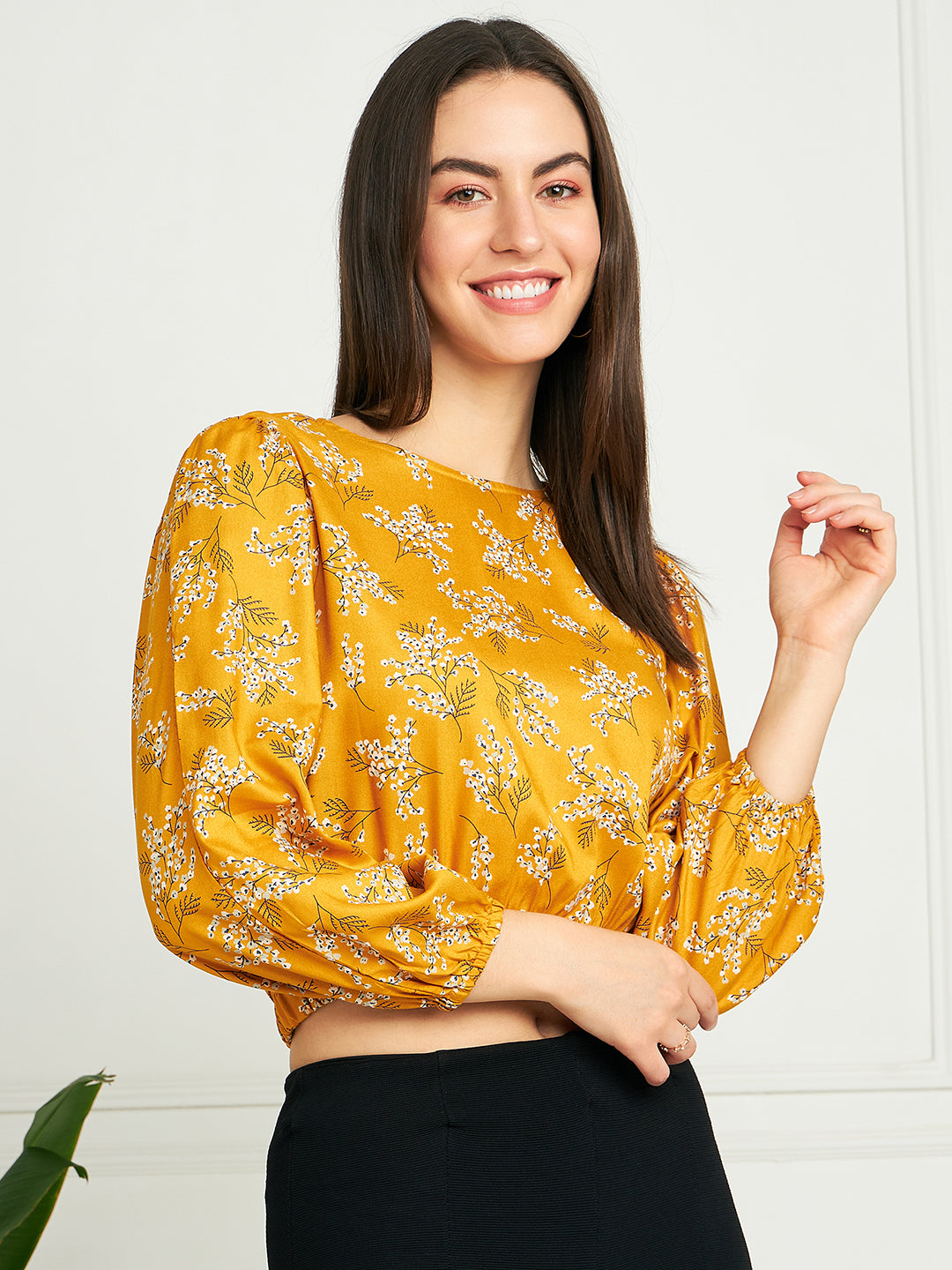 Modeve Women Floral Crop Top