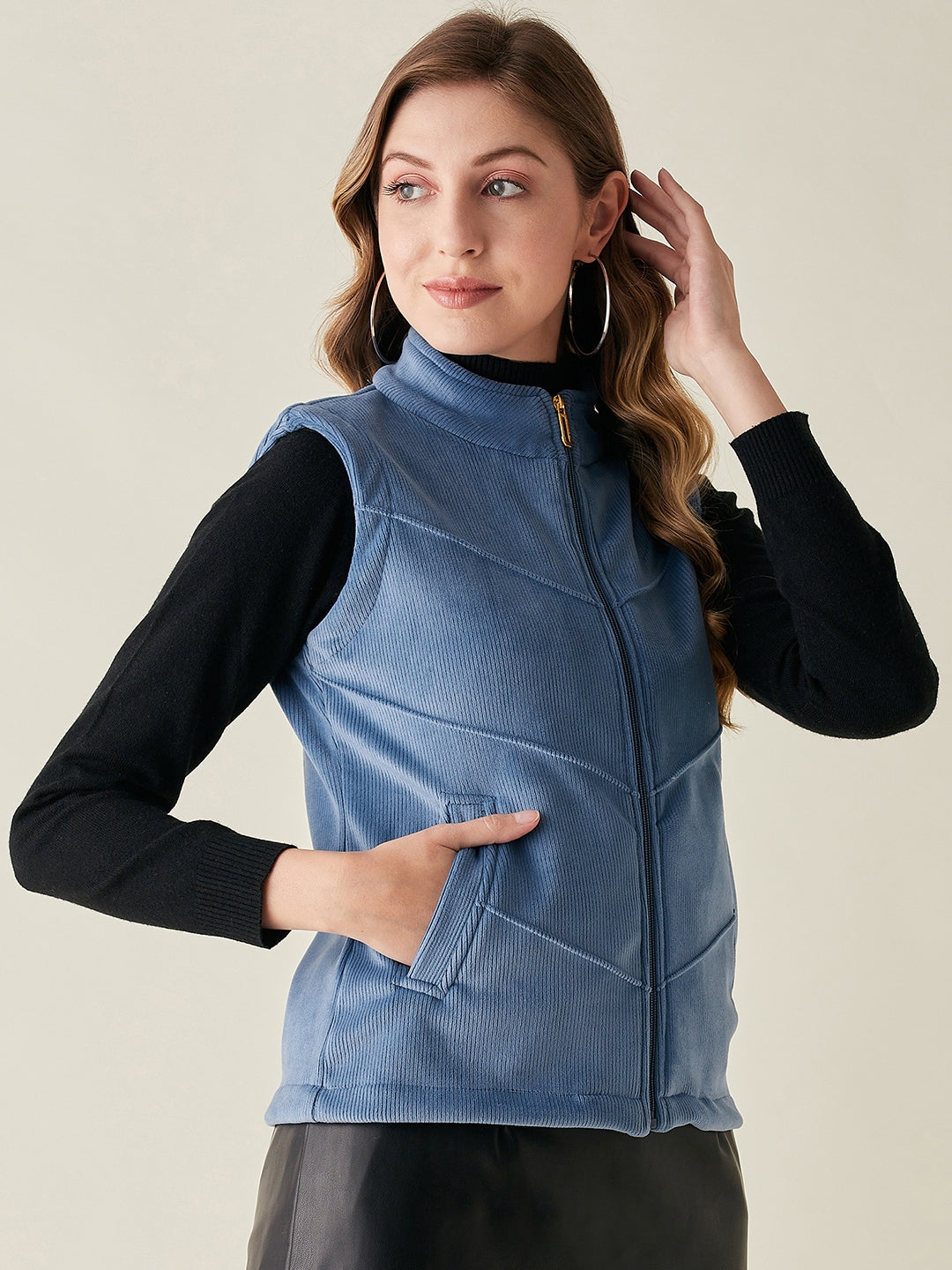 Modeve Women Lightweight Tailored Sleeveless Jacket