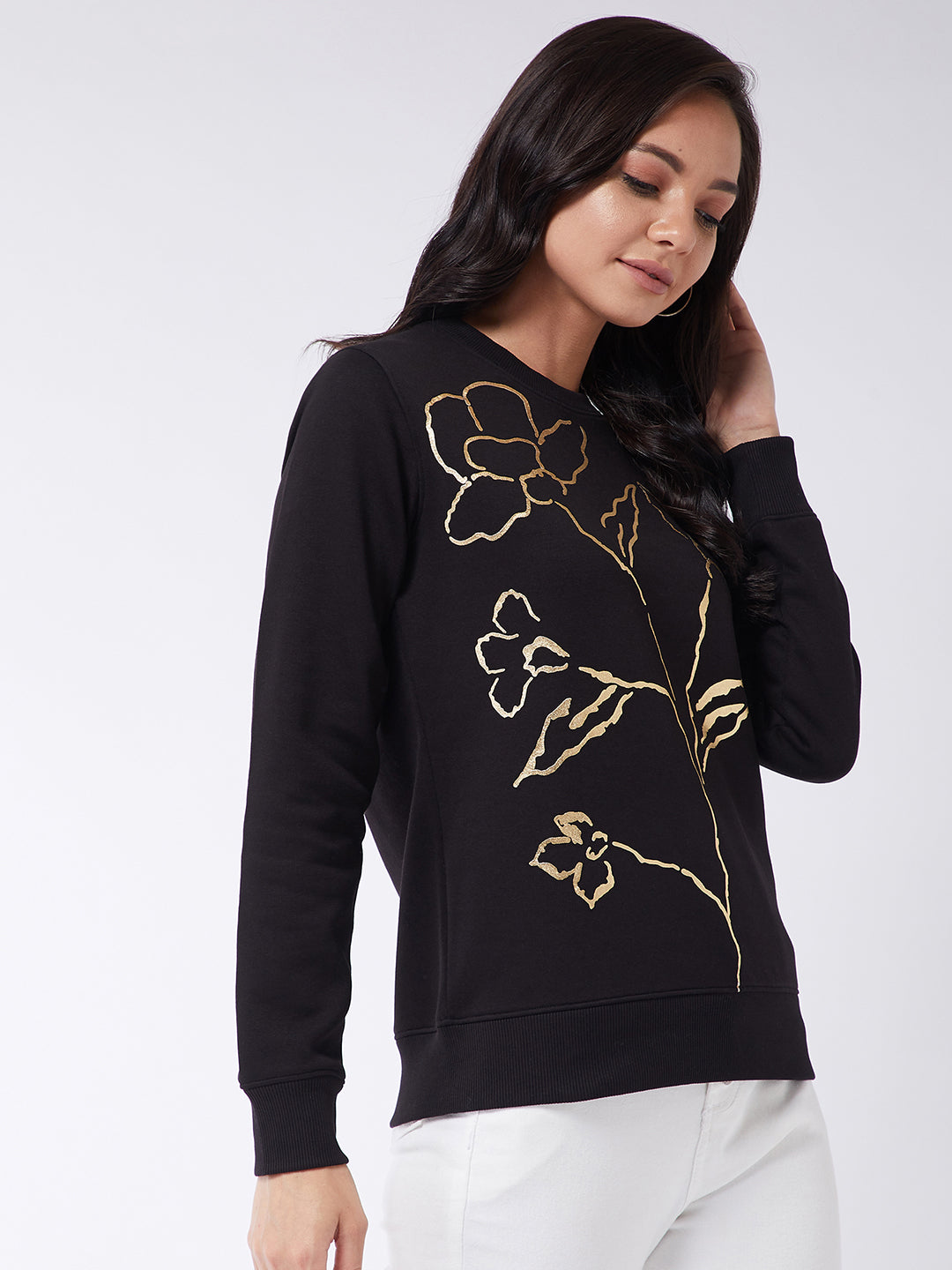 Modeve Women Floral Print Sweatshirt For Winter