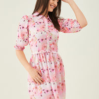 Modeve Women Pink Floral A-line Dress