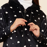 Modeve Women Printed Casual Hooded Jacket for Winter