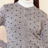 Modeve Women Casual Polkadot Sweater for Winter