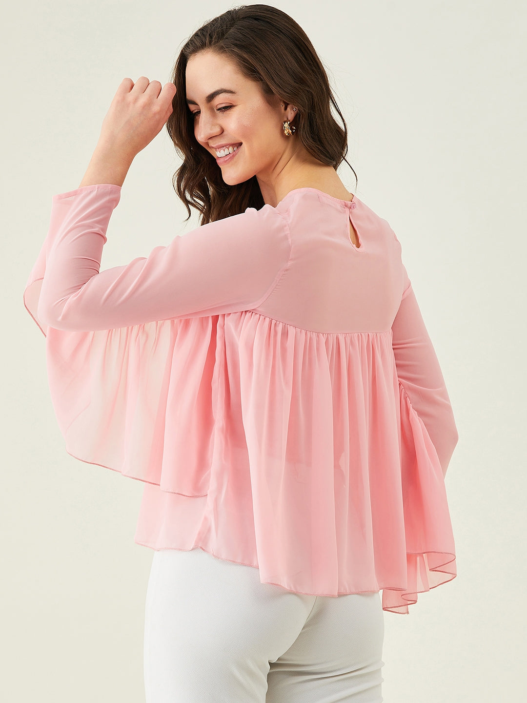 Modeve Women Pink Swing Top