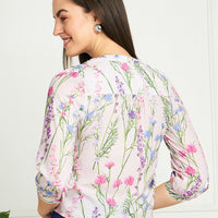 Modeve Women White Floral Top