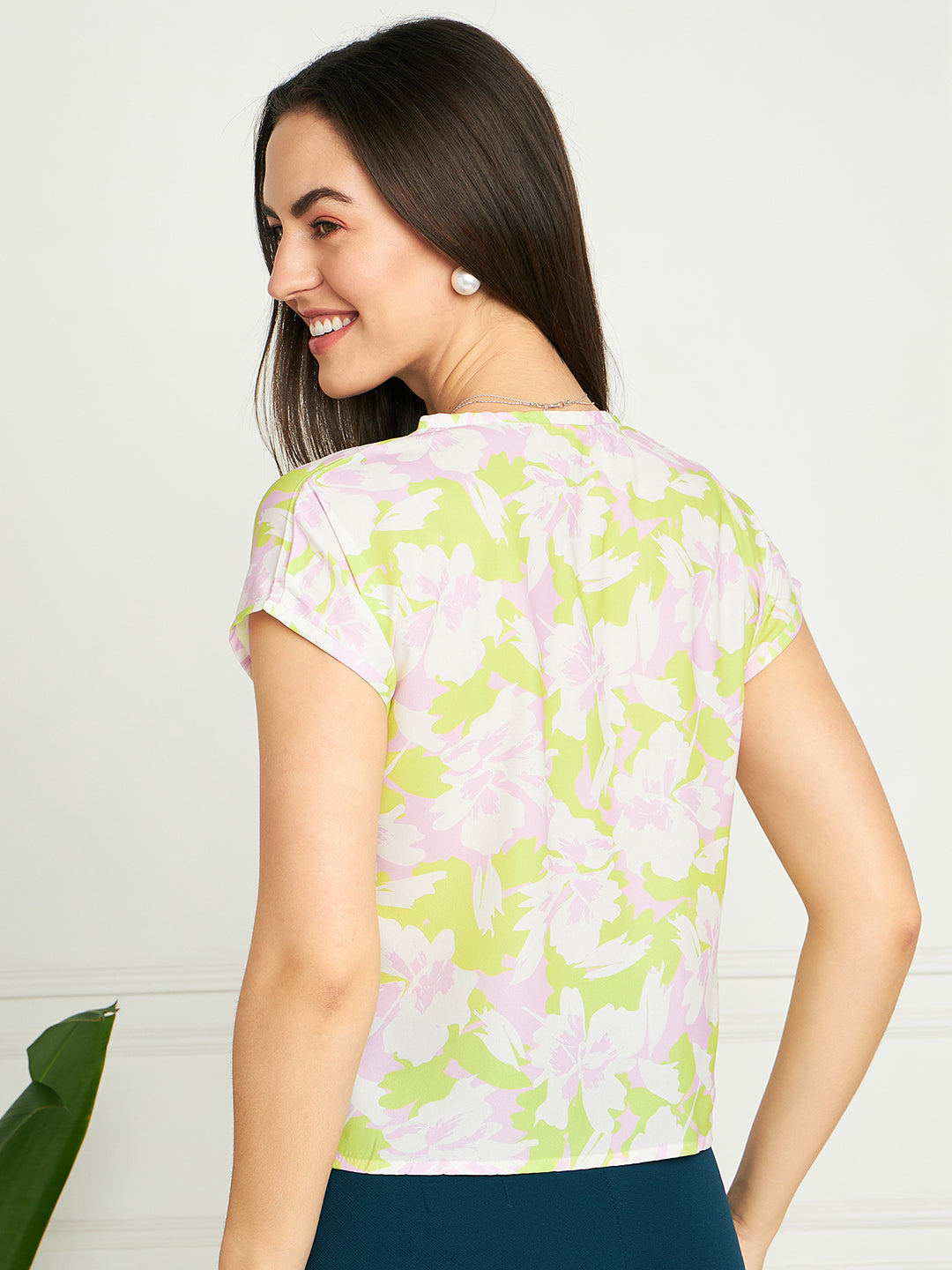 Modeve Women Lemon Floral Top