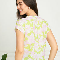 Modeve Women Lemon Floral Top