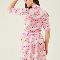 Modeve Women Pink Floral A-line Dress