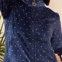 Modeve Women Casual Polka Dots Jacket For Winter