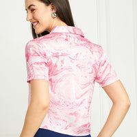 Modeve Women Pink Shirt Style Top