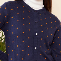 Modeve Women Casual Polkadot Sweater for Winter